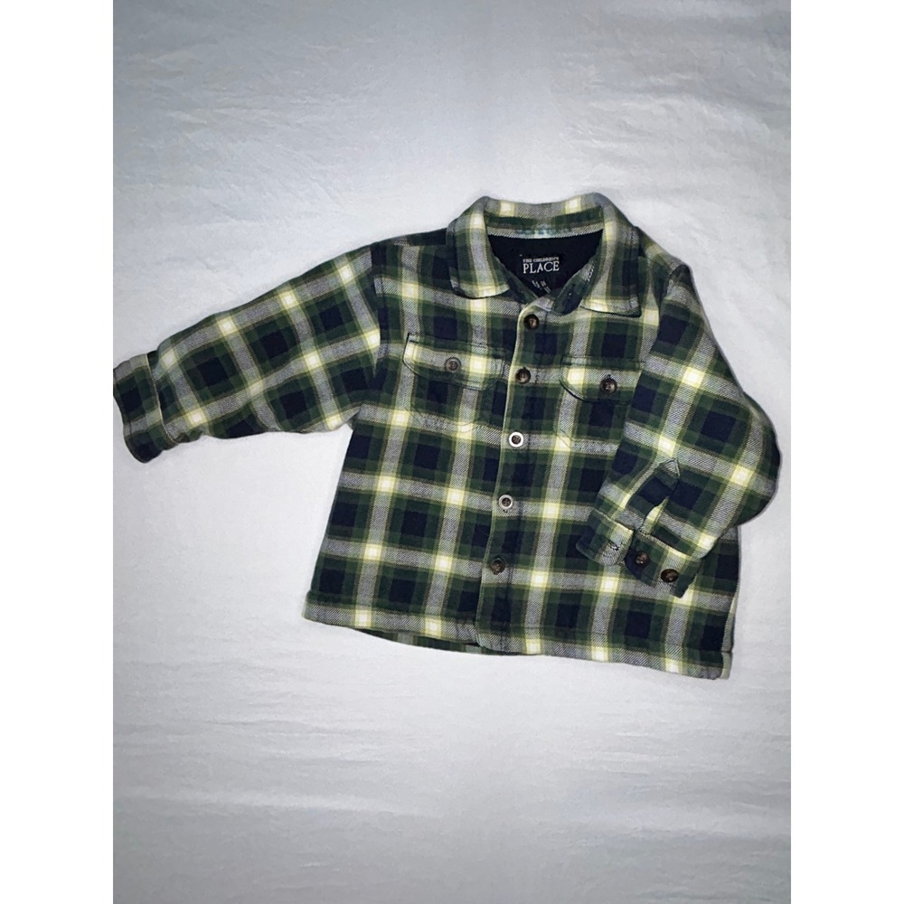 The Children's Place 24‎ Mos Plaid Flannel Shirt Jacket Fleece Lined Kids